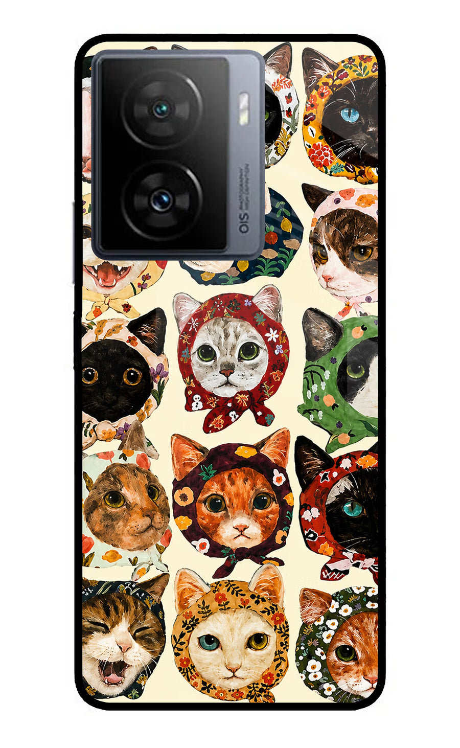 Cool Cat iQOO Z7s 5G Back Cover, Metal case