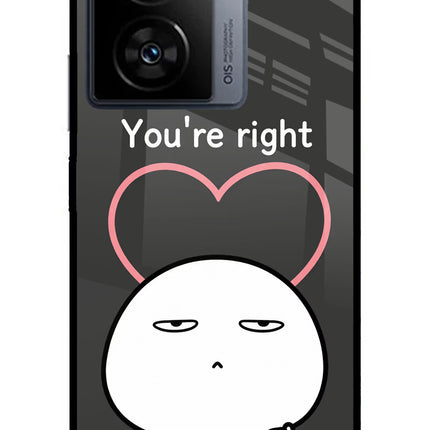 You're Right iQOO Z7s 5G Metal Case Back Cover by Casekaro