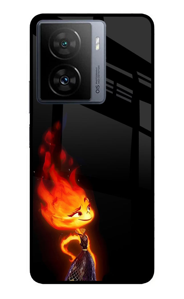 Ember Flame iQOO Z7s 5G Metal Case Back Cover by Casekaro
