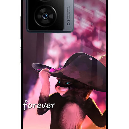 Forever Cat iQOO Z7s 5G Metal Case Back Cover by Casekaro