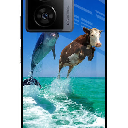 Dolphin vs Cow iQOO Z7s 5G Metal Case Back Cover by Casekaro