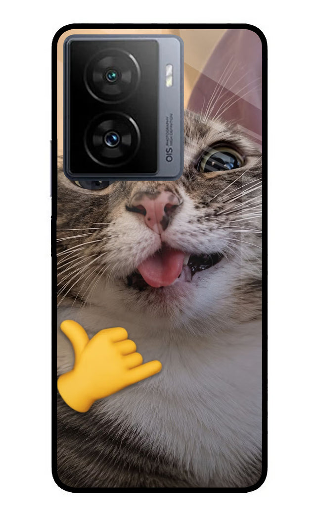 Silly Cat Call iQOO Z7s 5G Metal Case Back Cover by Casekaro