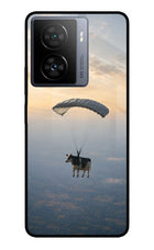 Skydiving Cow iQOO Z7s 5G Metal Case Back Cover by Casekaro