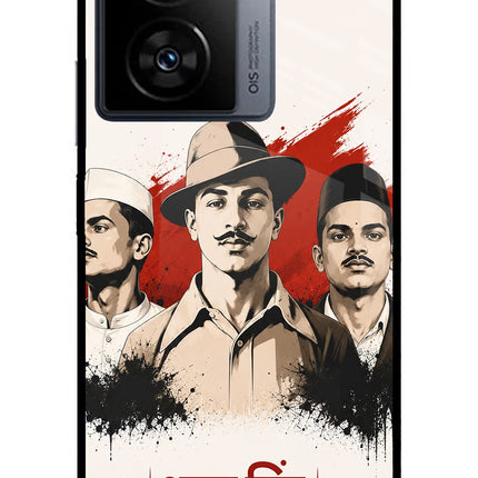 Bhagat Singh Trio iQOO Z7s 5G Metal Case Back Cover by Casekaro