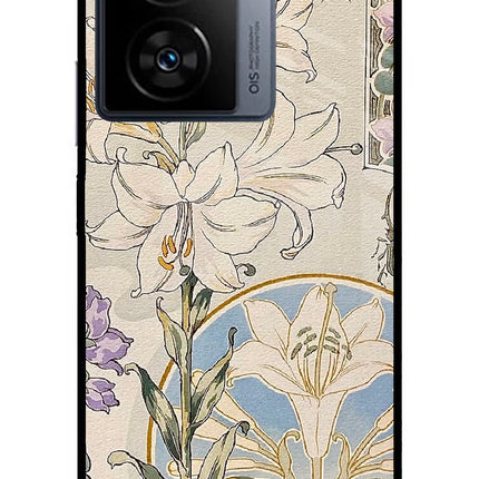 White Lily iQOO Z7s 5G Metal Case Back Cover by Casekaro