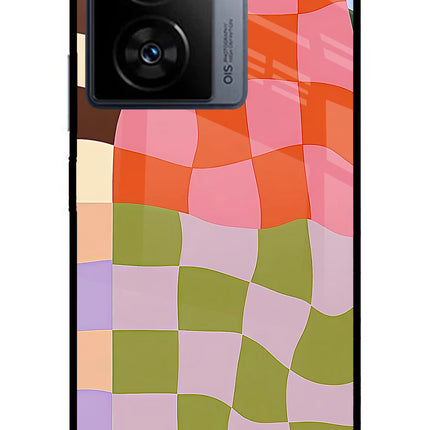 Wavy Grid iQOO Z7s 5G Metal Case Back Cover by Casekaro