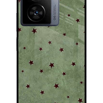 Green Stars iQOO Z7s 5G Metal Case Back Cover by Casekaro