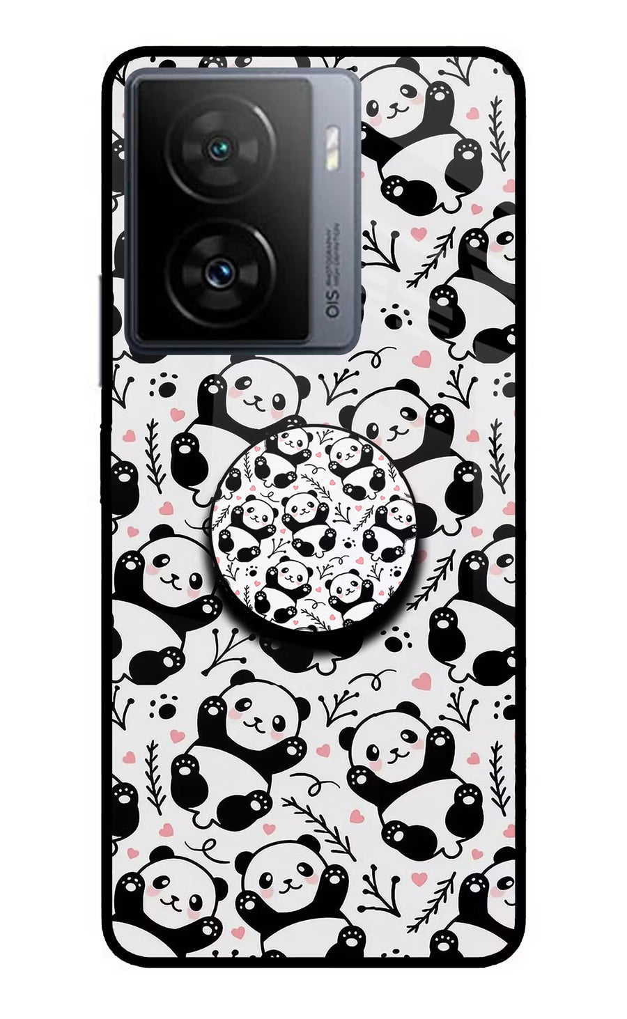 Cute Panda iQOO Z7s 5G Pop Case, Metal case