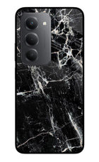 Black Marble Texture Redmi 15 5G Metal Case Back Cover by Casekaro