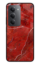 Red Marble Design Redmi 15 5G Metal Case Back Cover by Casekaro