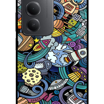 Space Abstract Redmi 15 5G Metal Case Back Cover by Casekaro