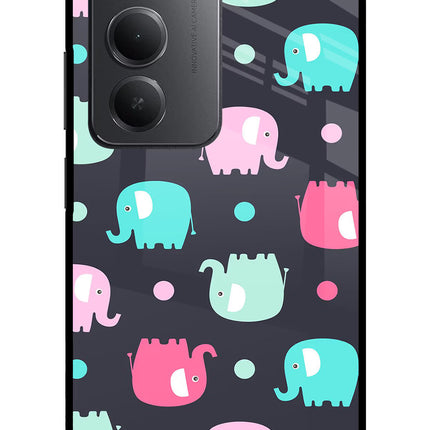 Elephants Redmi 15 5G Metal Case Back Cover by Casekaro