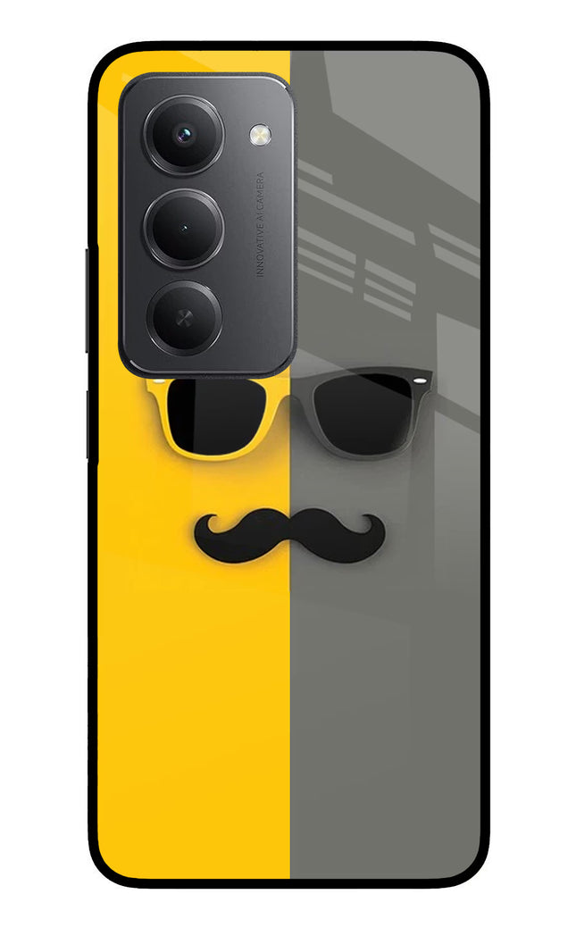 Sunglasses with Mustache Redmi 15 5G Metal Case Back Cover by Casekaro