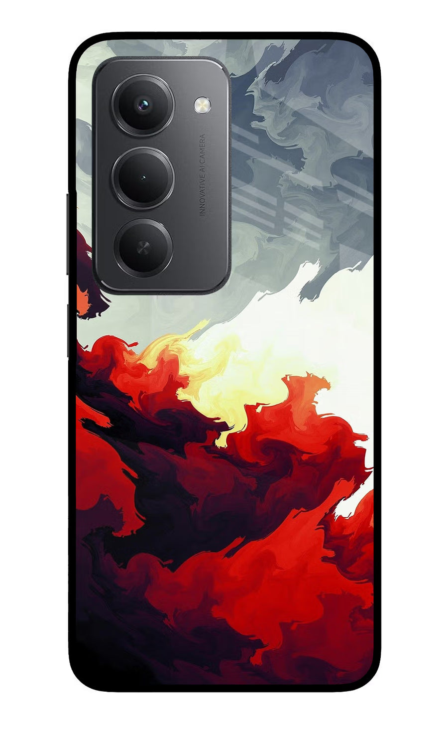 Fire Cloud Redmi 15 5G Back Cover, Metal case