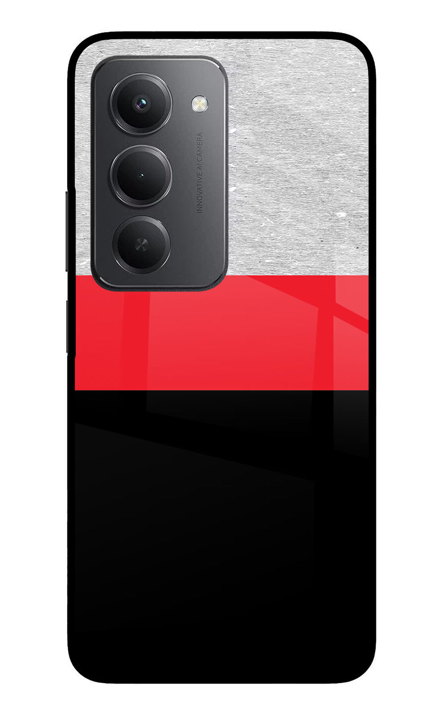 Tri Color Pattern Redmi 15 5G Back Cover, Metal case