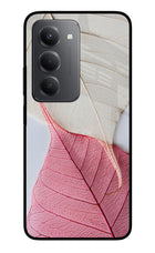 White Pink Leaf Redmi 15 5G Metal Case Back Cover by Casekaro