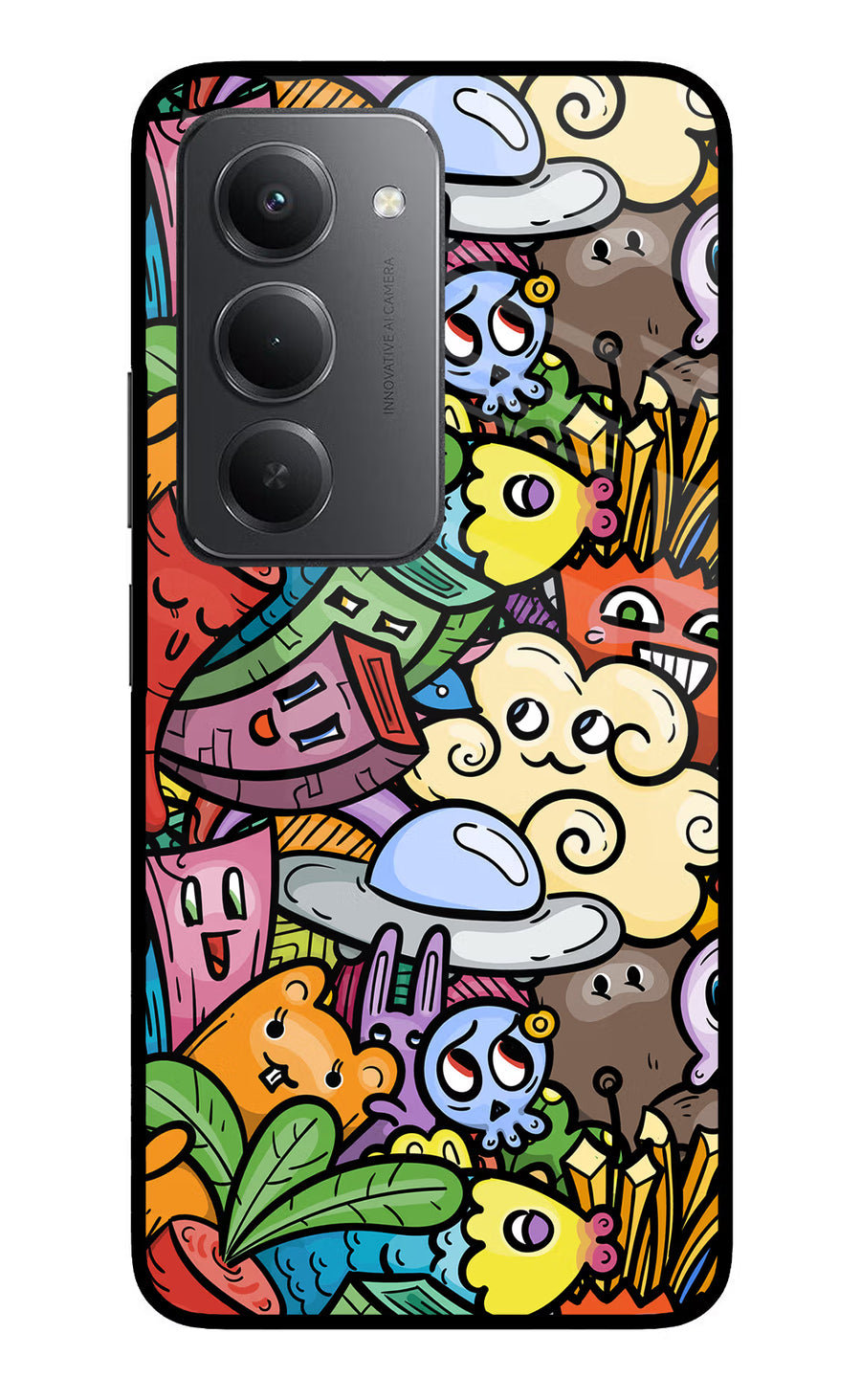 Veggie Doodle Redmi 15 5G Back Cover, Metal case