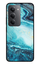 Blue Glitter Marble Redmi 15 5G Metal Case Back Cover by Casekaro
