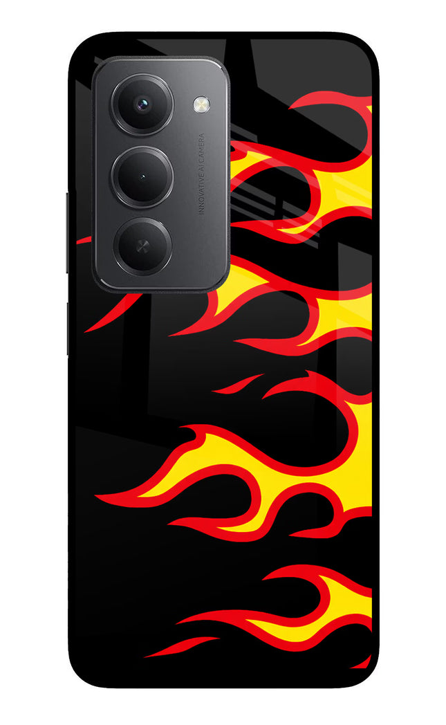 Side Sweep Flames Redmi 15 5G Metal Case Back Cover by Casekaro