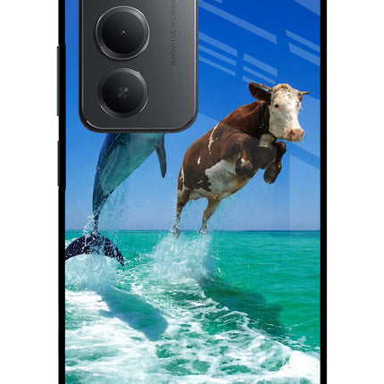 Dolphin vs Cow Redmi 15 5G Metal Case Back Cover by Casekaro