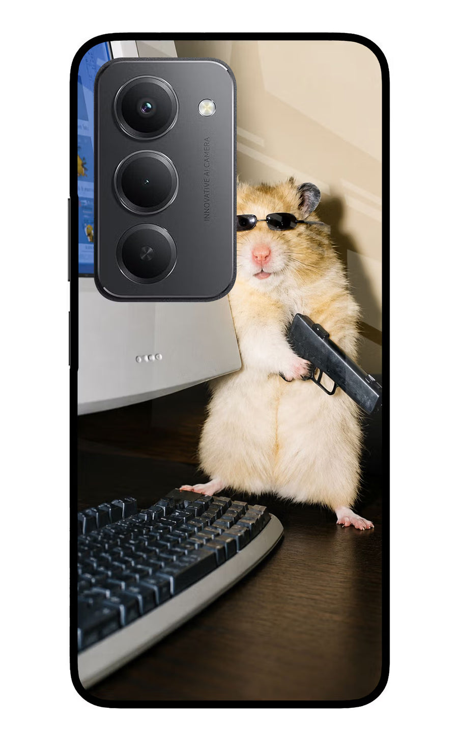 Hacker Hamster Redmi 15 5G Back Cover, Metal case