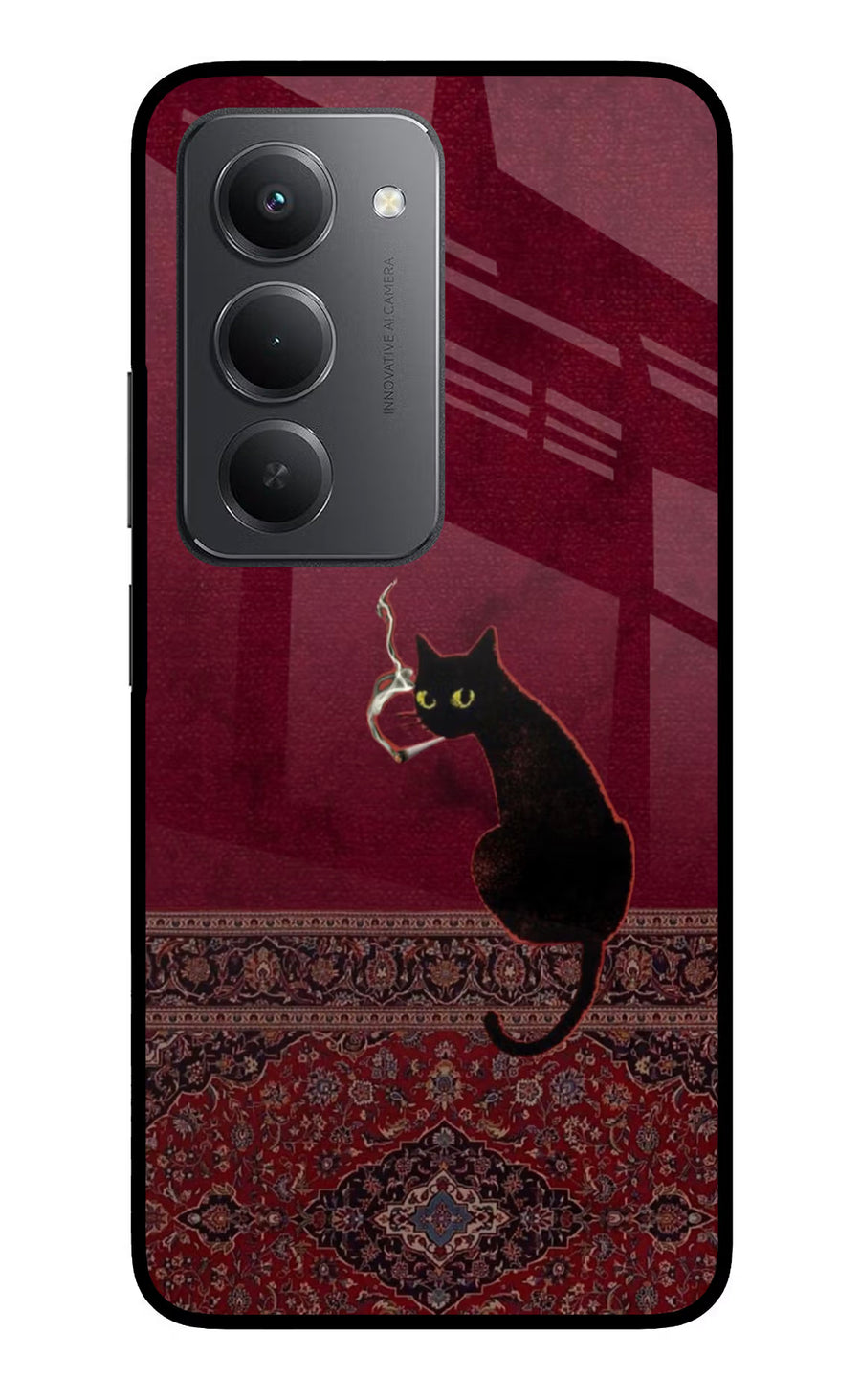 Midnight Cat Redmi 15 5G Back Cover, Metal case