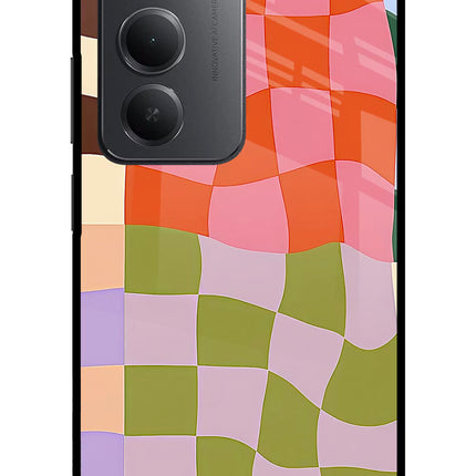 Wavy Grid Redmi 15 5G Metal Case Back Cover by Casekaro