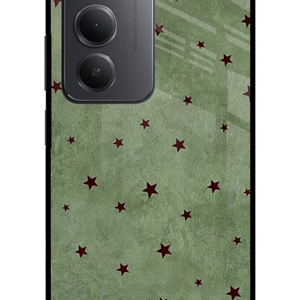 Green Stars Redmi 15 5G Metal Case Back Cover by Casekaro