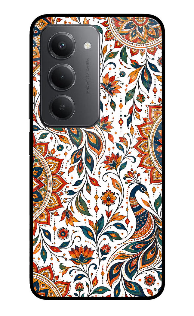 White Mayura Redmi 15 5G Metal Case Back Cover by Casekaro