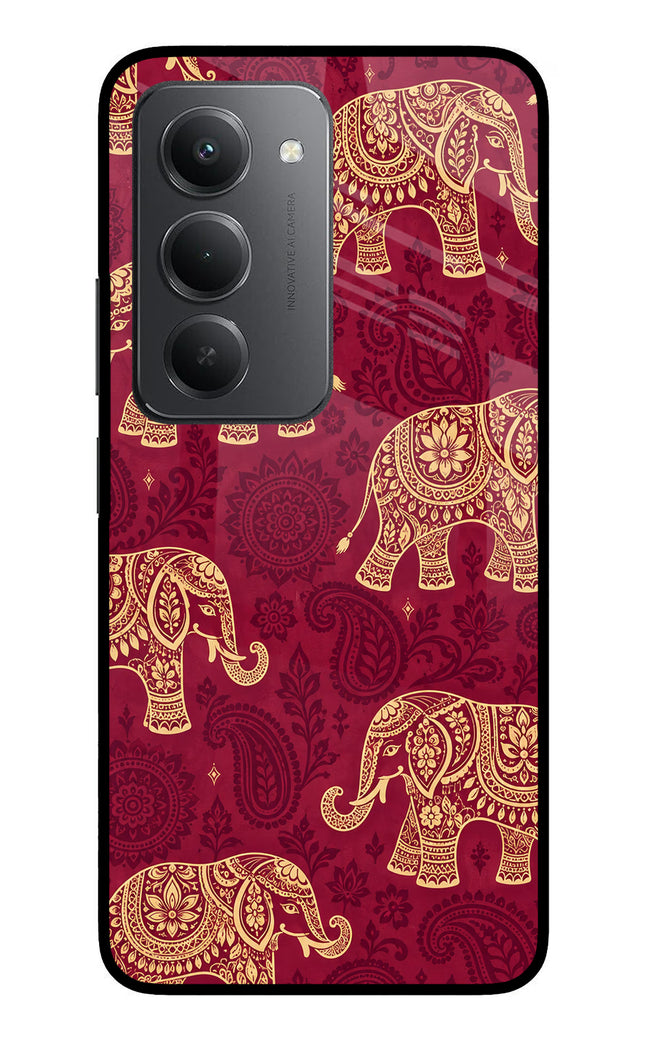 Maroon Elephant Redmi 15 5G Metal Case Back Cover by Casekaro