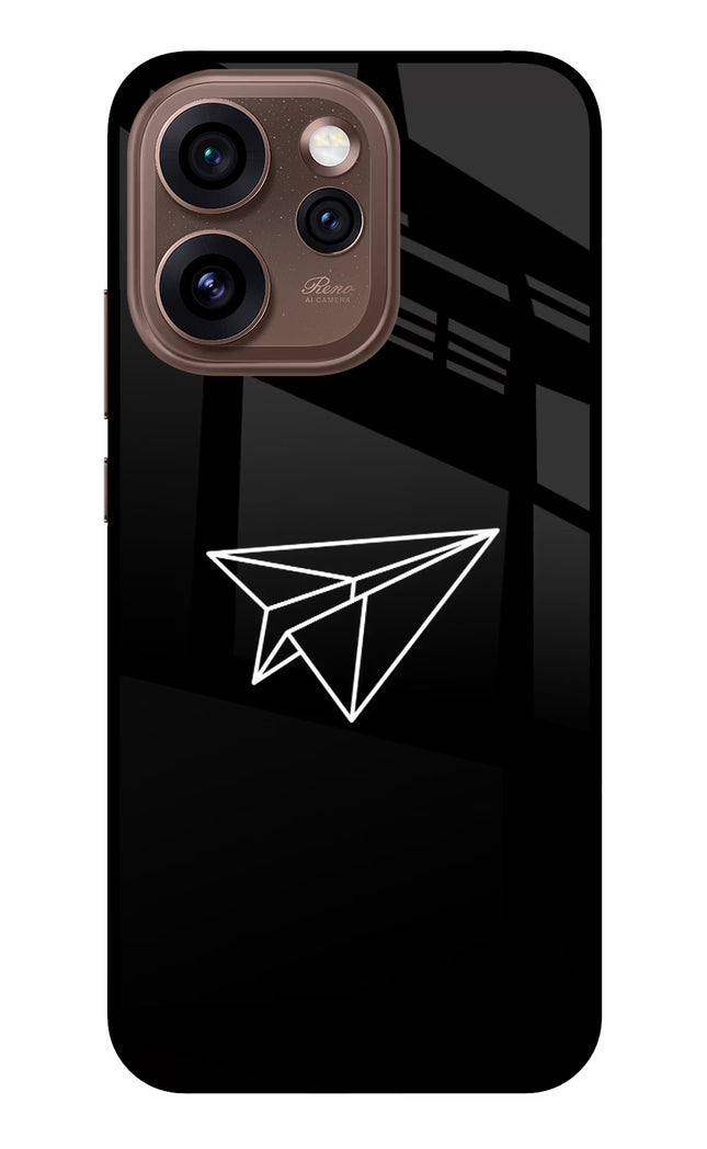 Paper Plane White Oppo Reno15 Pro 5G Metal Case Back Cover by Casekaro