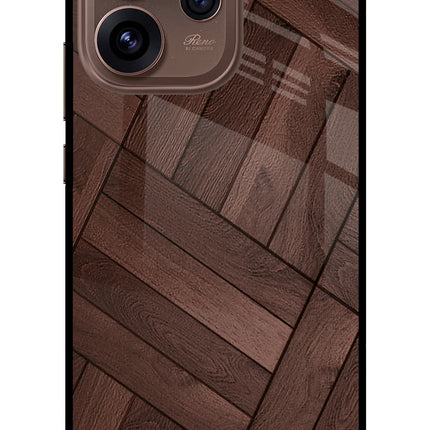 Wooden Texture Design Oppo Reno15 Pro 5G Metal Case Back Cover by Casekaro