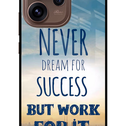 Never Dream For Success But Work For It Oppo Reno15 Pro 5G Metal Case Back Cover by Casekaro
