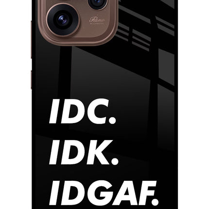 Idc Idk Idgaf Oppo Reno15 Pro 5G Metal Case Back Cover by Casekaro