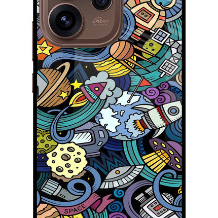 Space Abstract Oppo Reno15 Pro 5G Metal Case Back Cover by Casekaro
