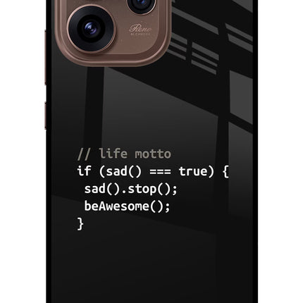 Life Motto Code Oppo Reno15 Pro 5G Metal Case Back Cover by Casekaro