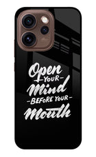 Open Your Mind Before Your Mouth Oppo Reno15 Pro 5G Metal Case Back Cover by Casekaro