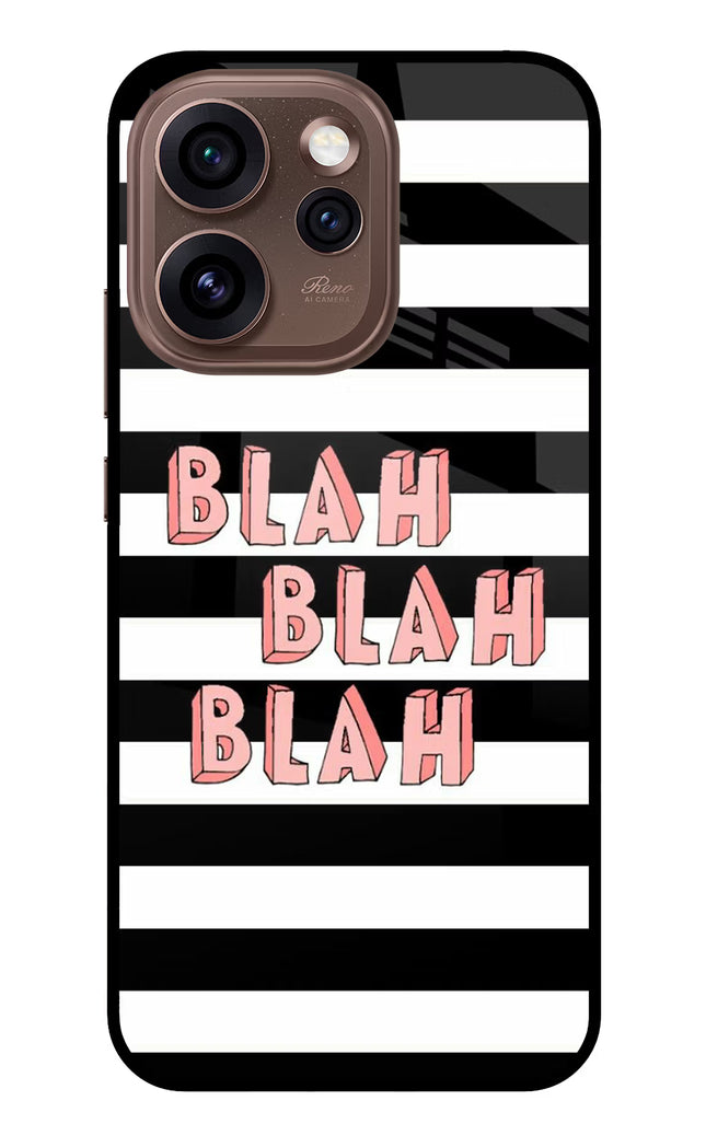 Blah Blah Blah Oppo Reno15 Pro 5G Metal Case Back Cover by Casekaro
