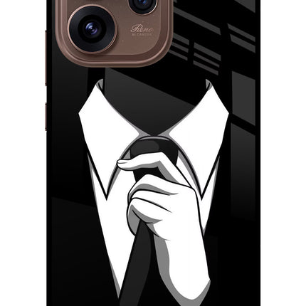Black Tie Oppo Reno15 Pro 5G Metal Case Back Cover by Casekaro