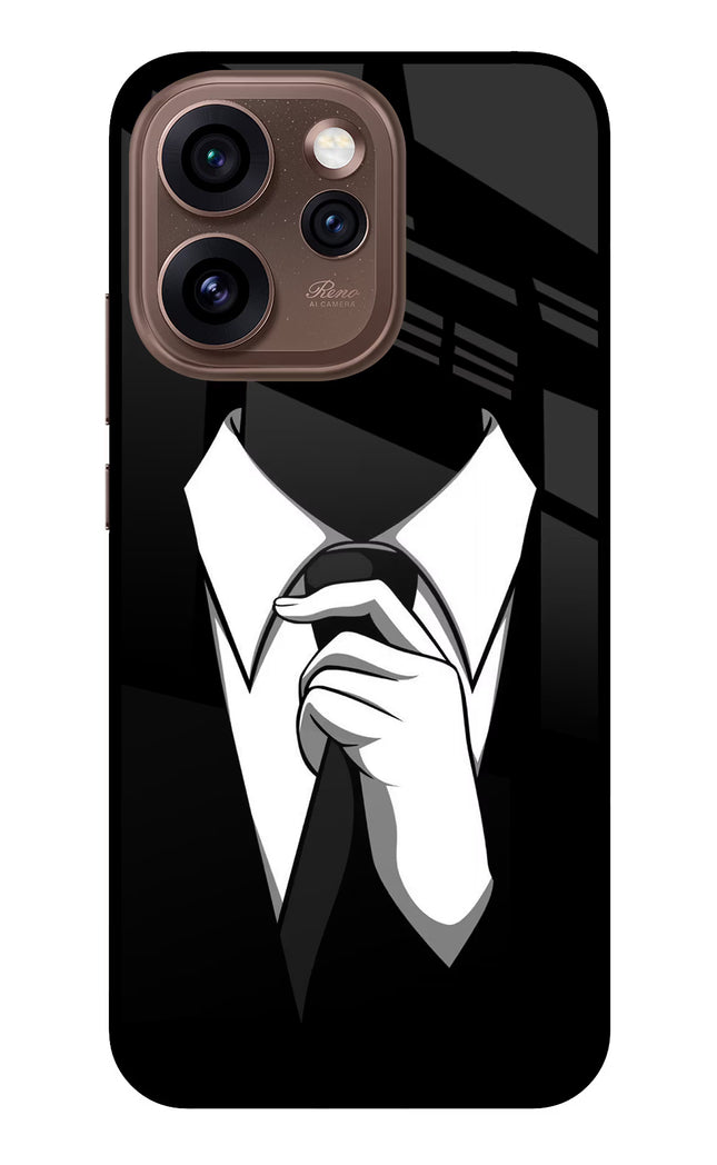 Black Tie Oppo Reno15 Pro 5G Metal Case Back Cover by Casekaro