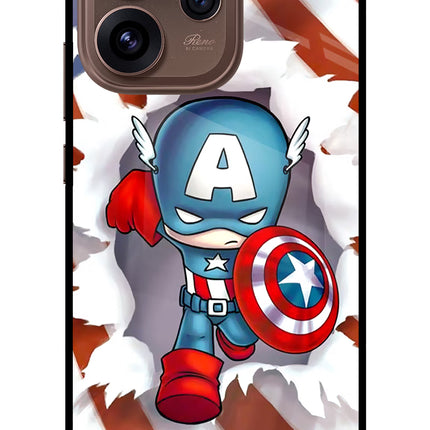 Captain America Oppo Reno15 Pro 5G Metal Case Back Cover by Casekaro