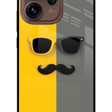 Sunglasses with Mustache Oppo Reno15 Pro 5G Metal Case Back Cover by Casekaro