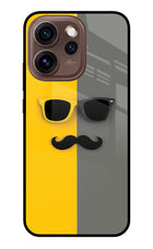 Sunglasses with Mustache Oppo Reno15 Pro 5G Metal Case Back Cover by Casekaro