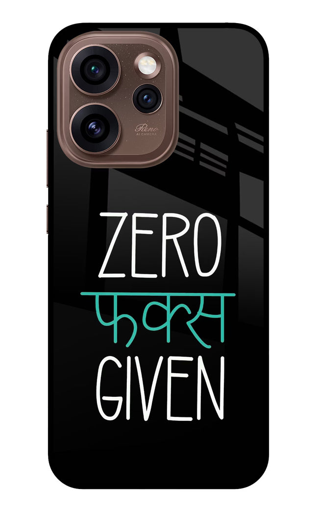 Zero Fucks Given Oppo Reno15 Pro 5G Metal Case Back Cover by Casekaro