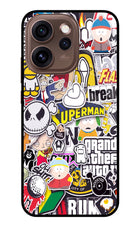 Sticker Bomb Oppo Reno15 Pro 5G Metal Case Back Cover by Casekaro