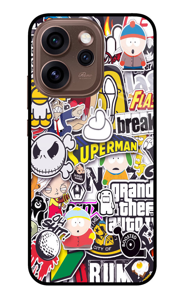 Sticker Bomb Oppo Reno15 Pro 5G Metal Case Back Cover by Casekaro