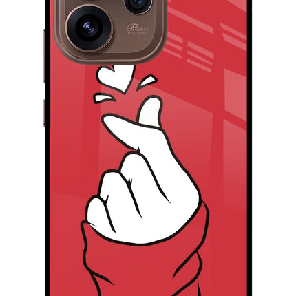 Korean Love Sign Oppo Reno15 Pro 5G Metal Case Back Cover by Casekaro