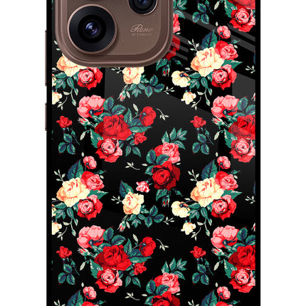 Rose Pattern Oppo Reno15 Pro 5G Metal Case Back Cover by Casekaro