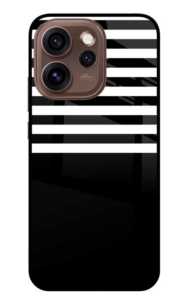 Black and White Print Oppo Reno15 Pro 5G Metal Case Back Cover by Casekaro