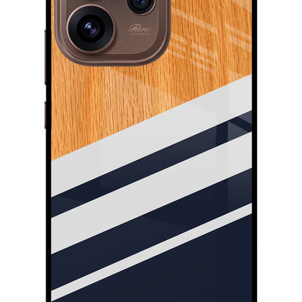 Blue and white wooden Oppo Reno15 Pro 5G Metal Case Back Cover by Casekaro